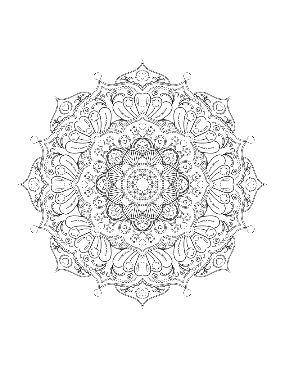 Flower Mandala Page 6 printable