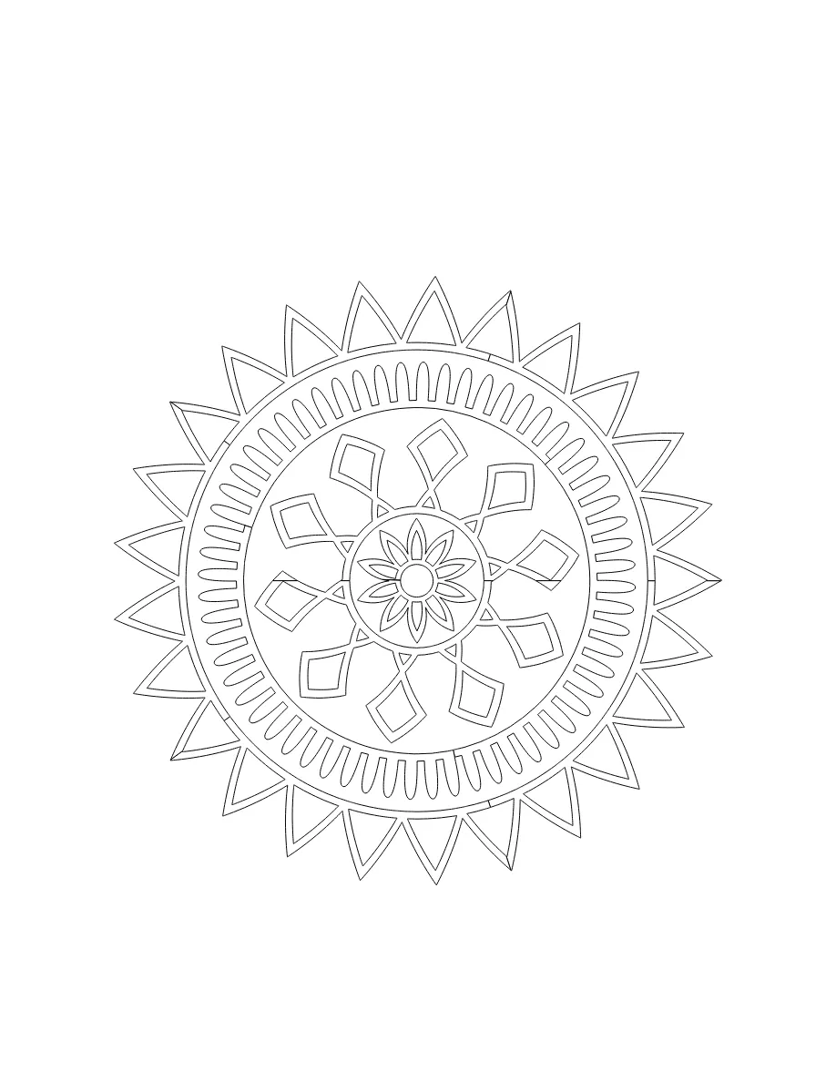 Flower Mandala Page 60 printable