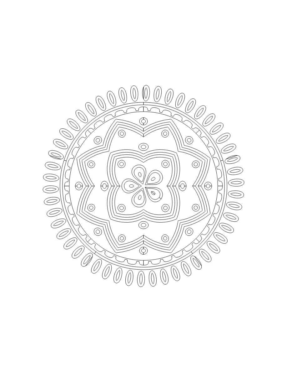 Flower Mandala Page 66 printable