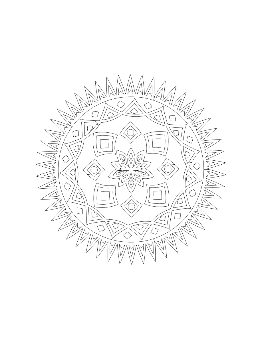 Flower Mandala Page 75 coloring page