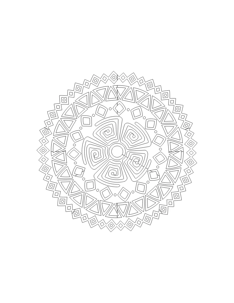 Flower Mandala Page 79 coloring page