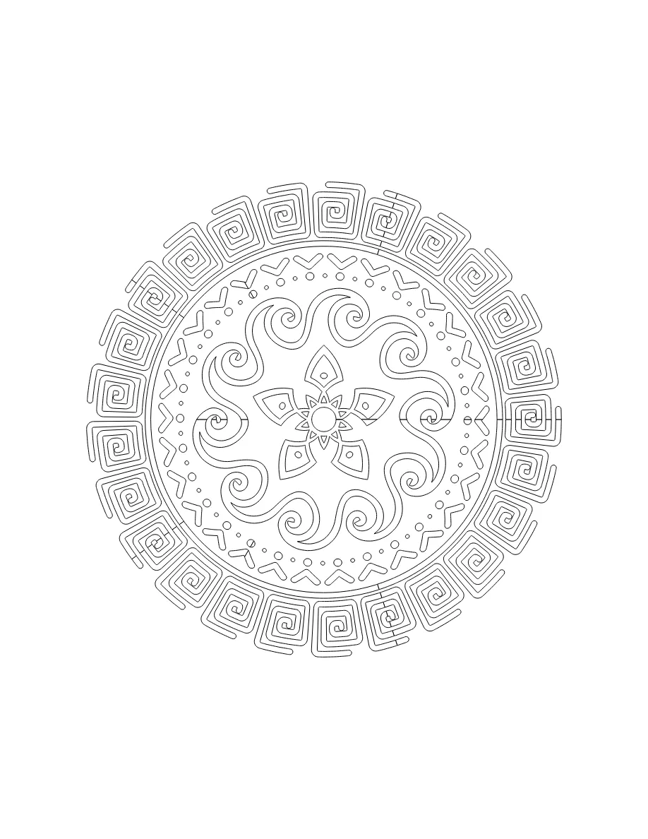 Flower Mandala Page 83 coloring page