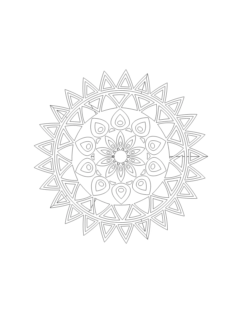 Flower Mandala Page 84 coloring page
