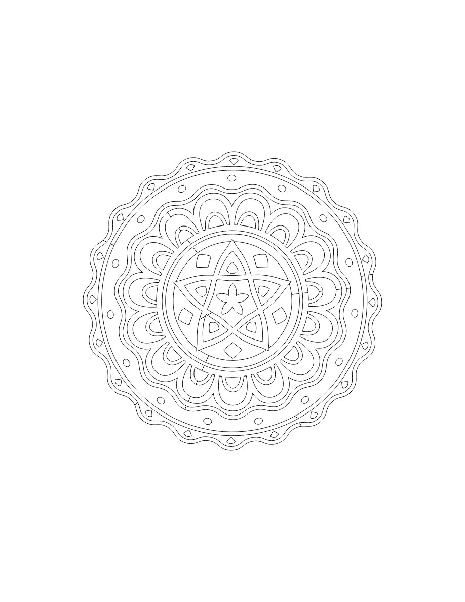 Flower Mandala Page 85 coloring page