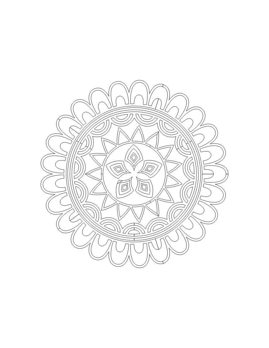 Flower Mandala Page 86 coloring page