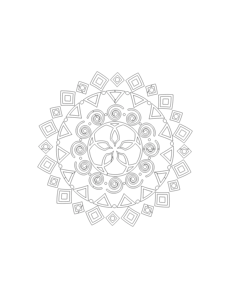 Flower Mandala Page 88 coloring page