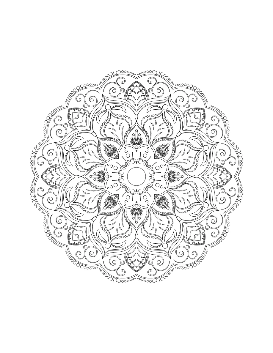 Flower Mandala Page 9 coloring page