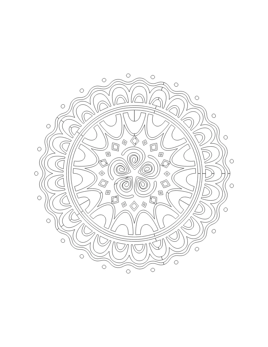 Flower Mandala Page 90 coloring page