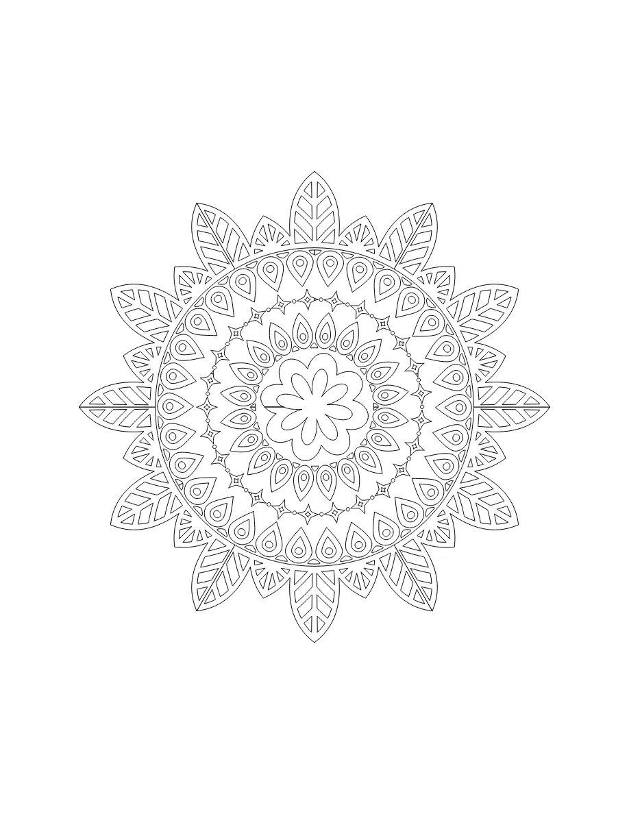 Flower Mandala Page 92 coloring page