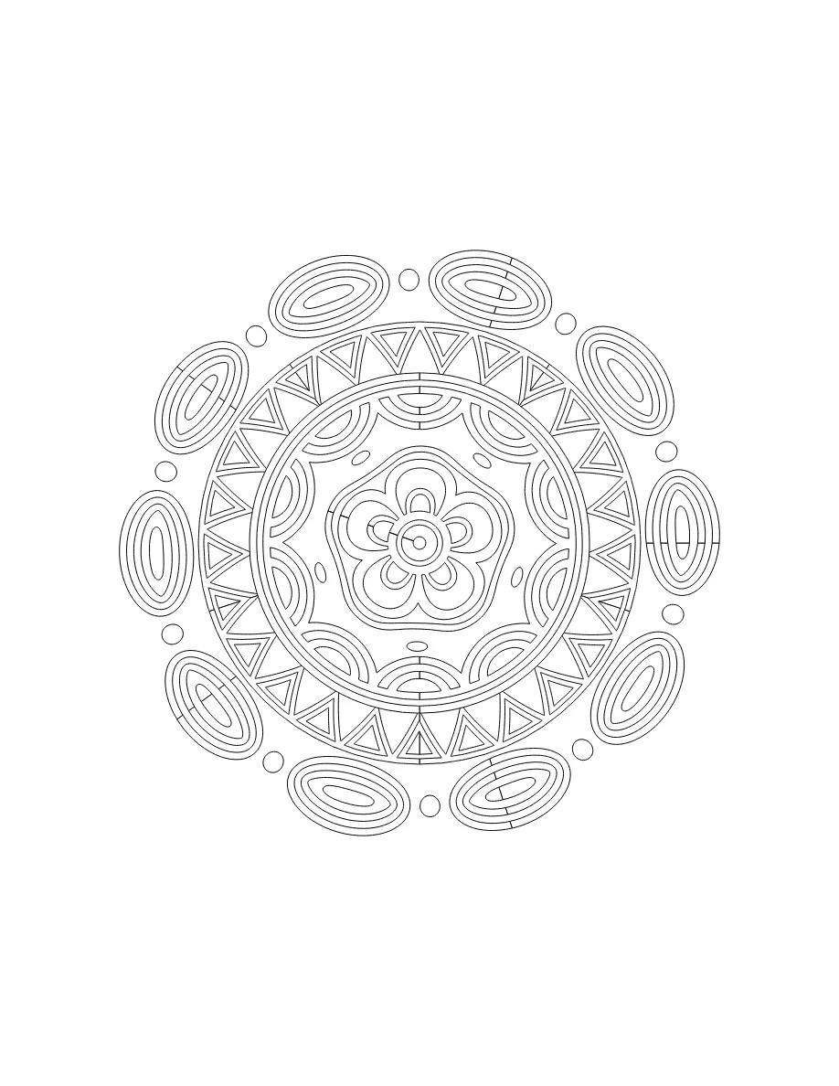 Flower Mandala Page 93 coloring page