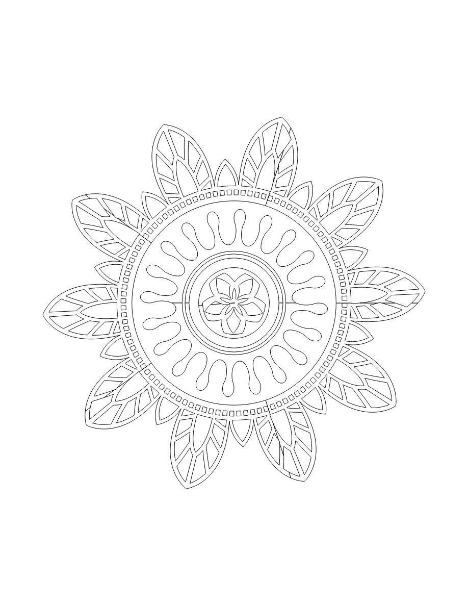 Flower Mandala Page 94 coloring page