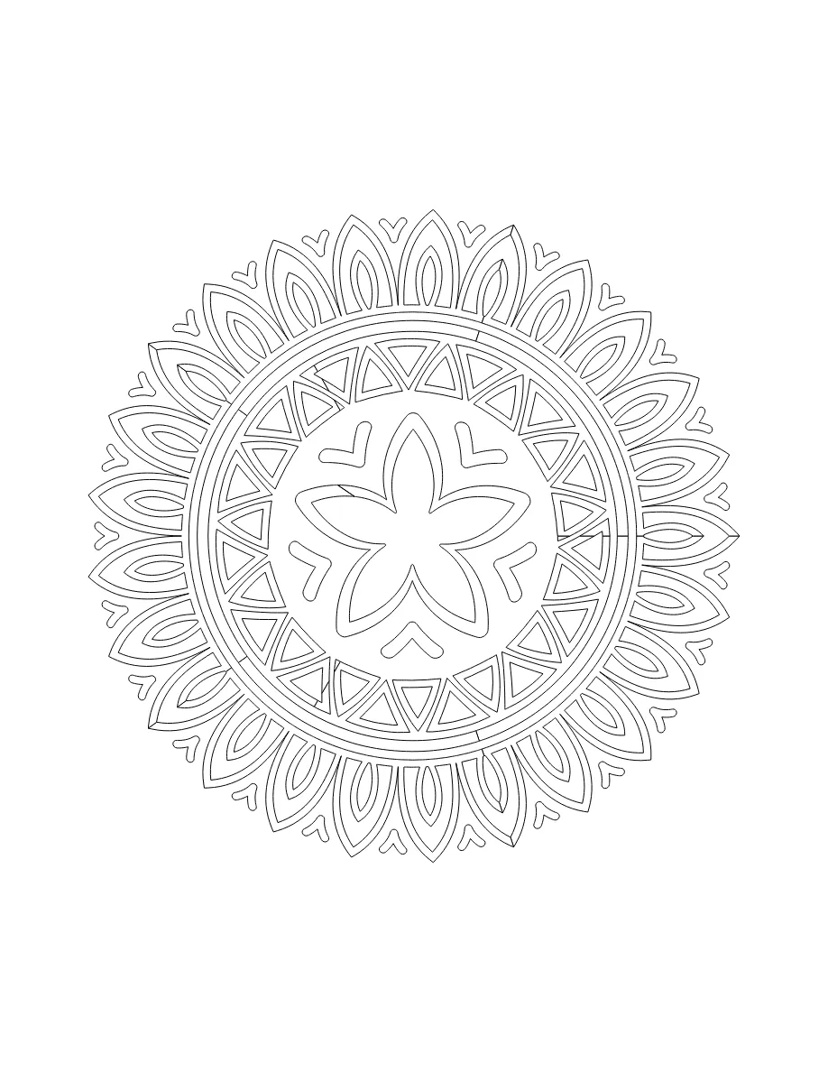 Flower Mandala Page 97 coloring page