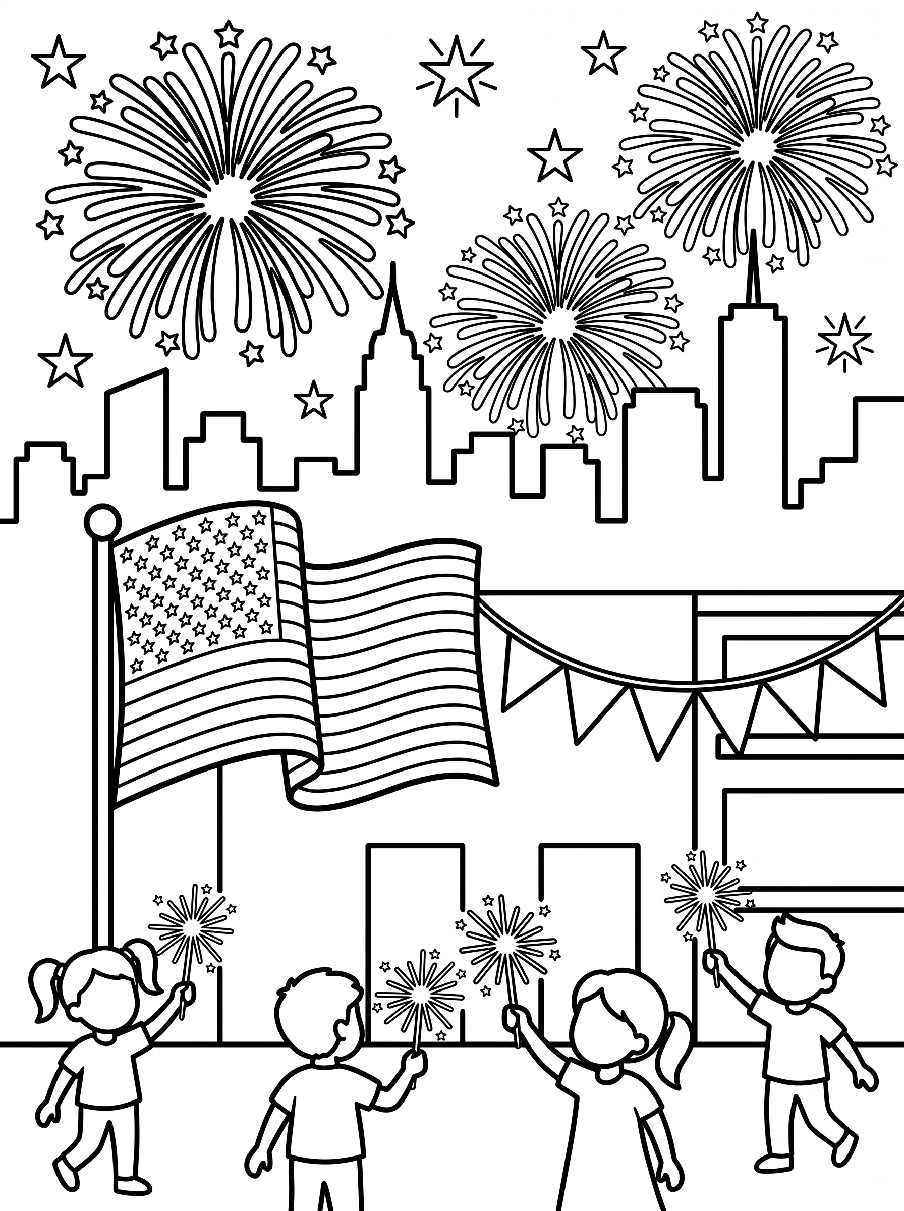Fourth of July Fireworks printable