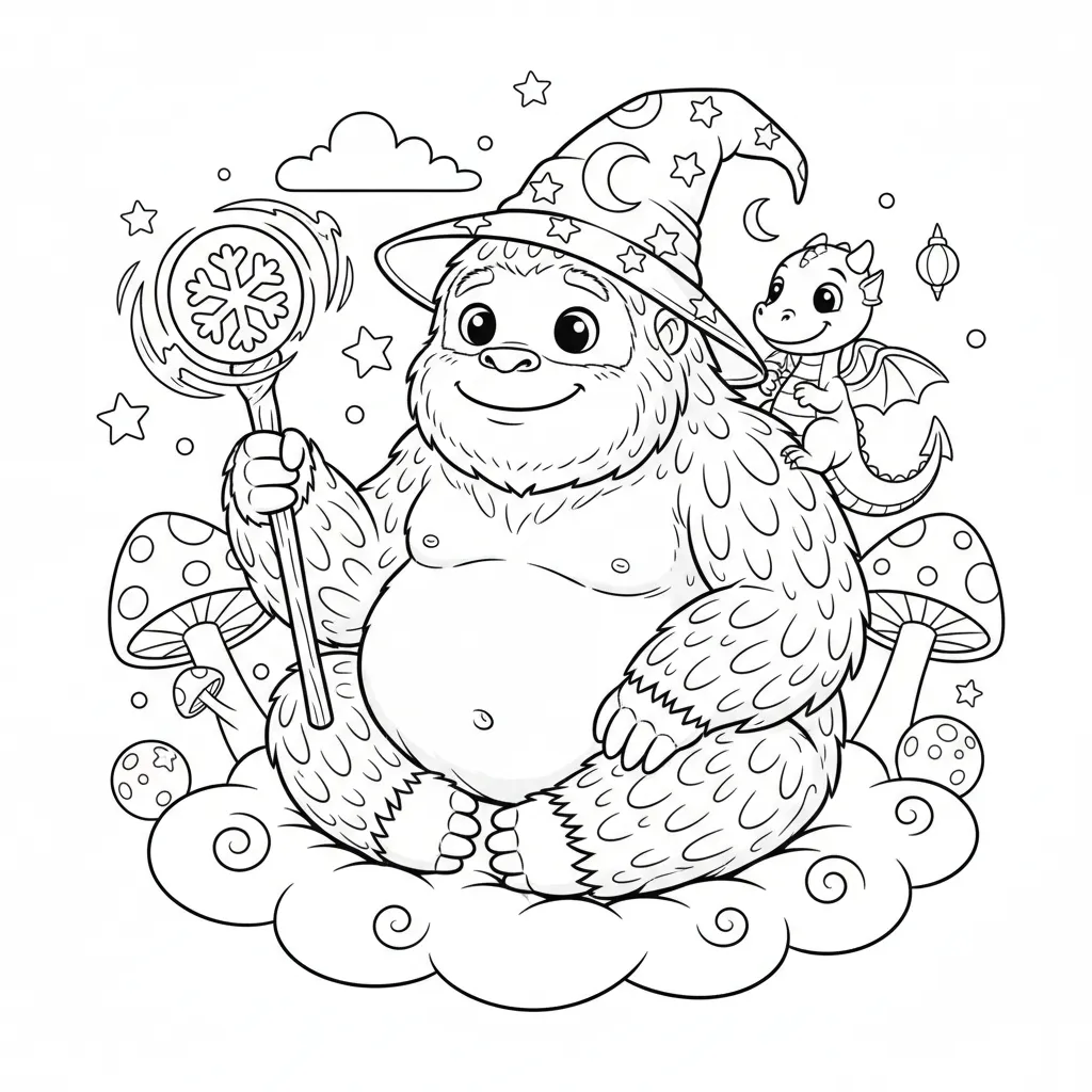 Friendly Yeti printable