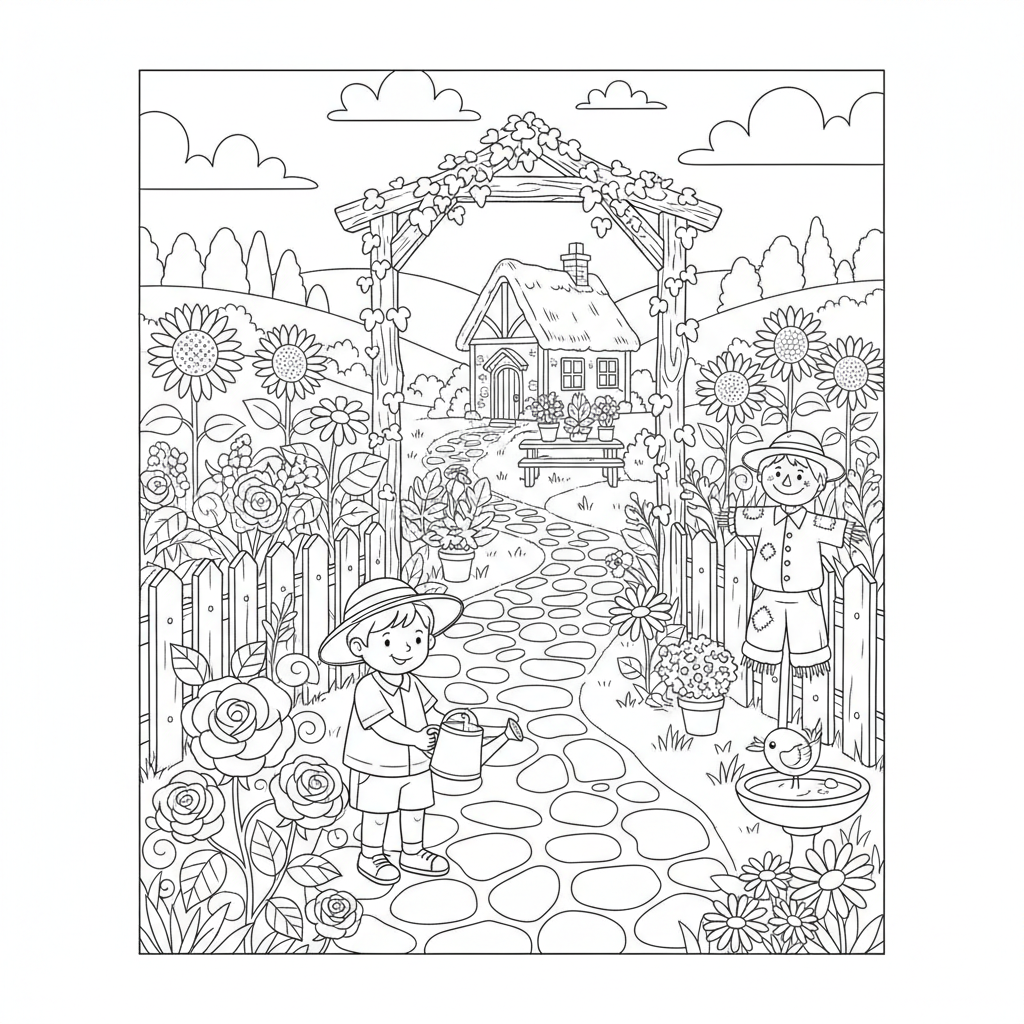 Garden Path coloring page