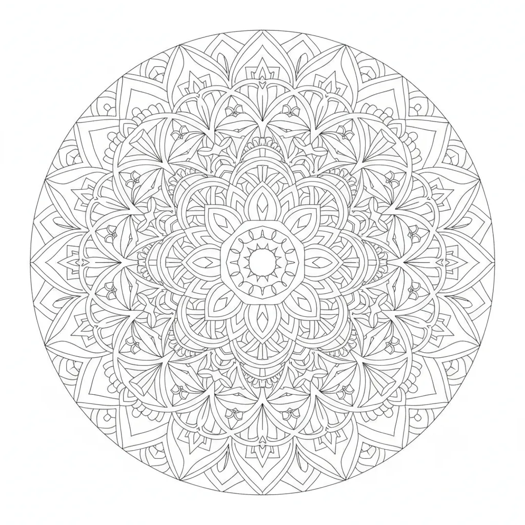 Geometric Mandala printable