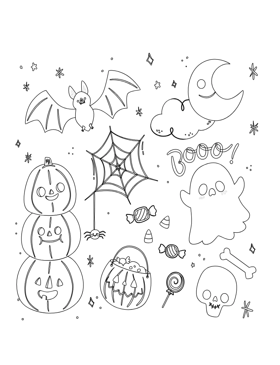 Halloween Page 7 coloring page