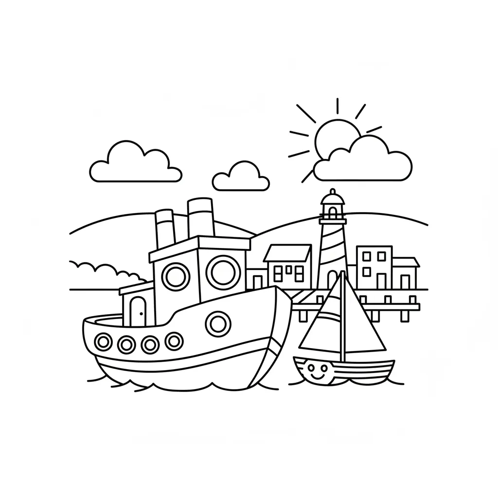 Harbor Boats printable