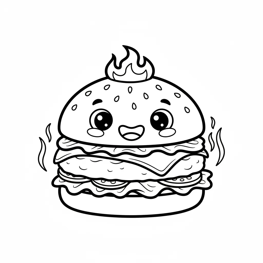 Hot Burger printable