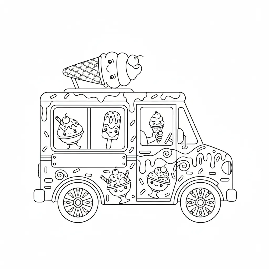 Ice Cream Truck printable