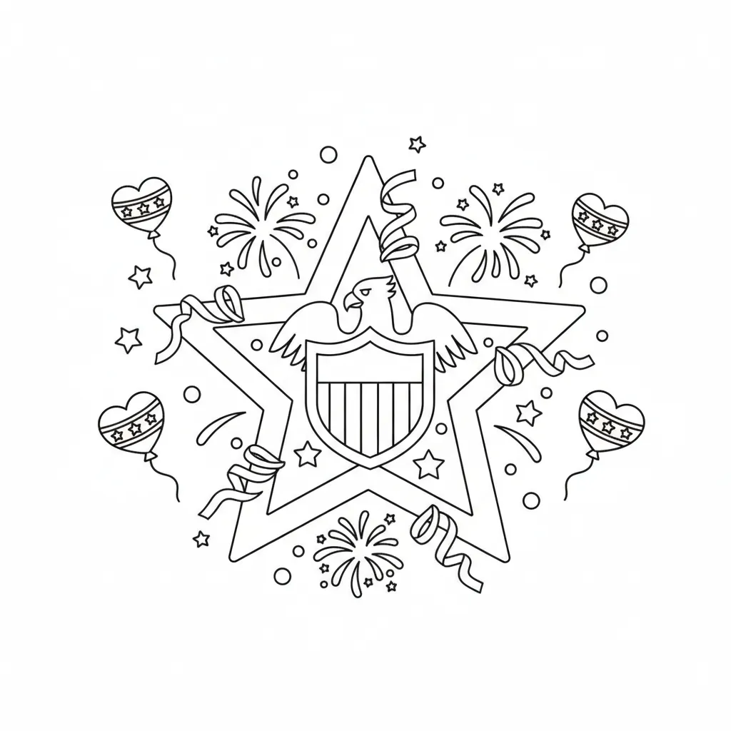 Independence Star printable