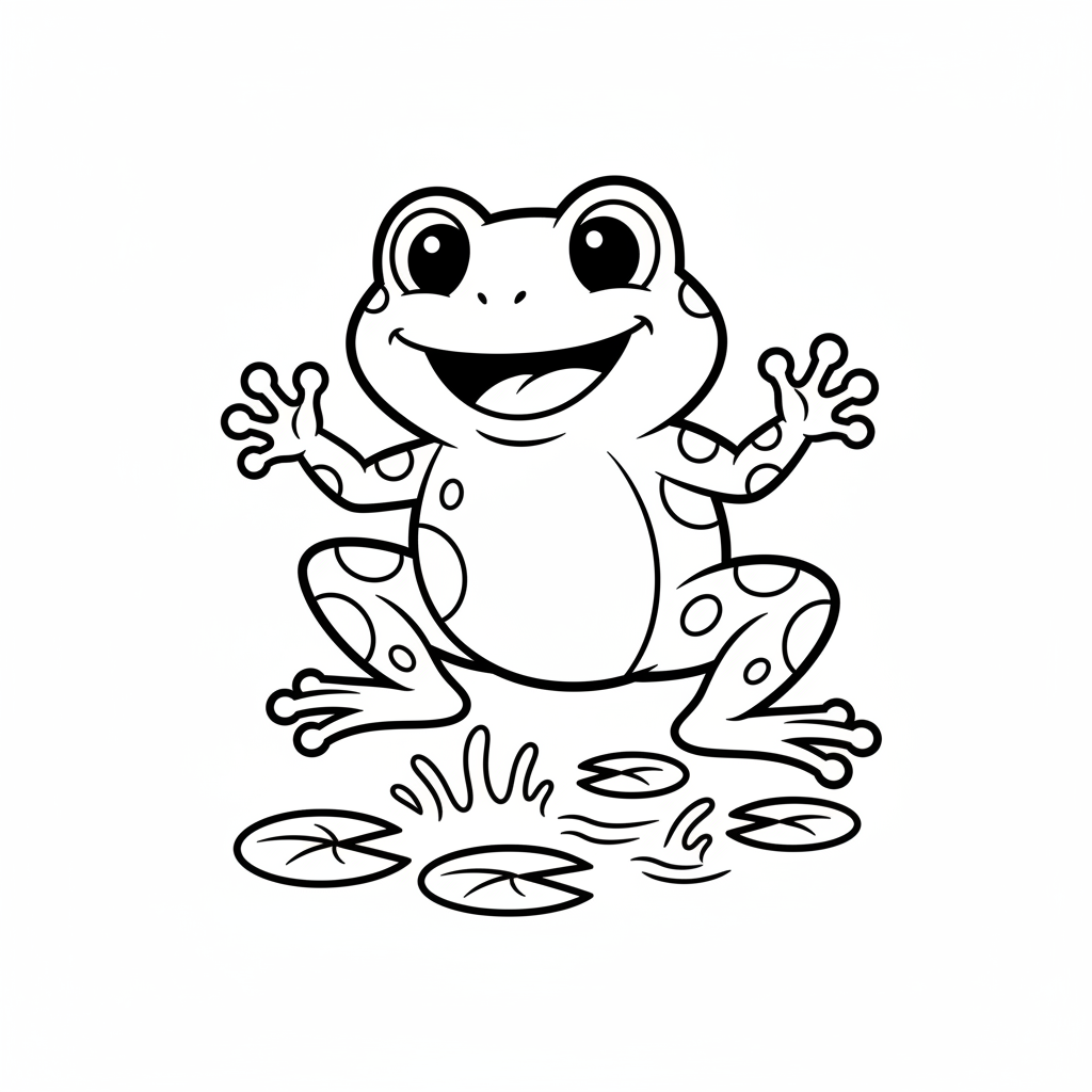 Jumping Frog coloring page