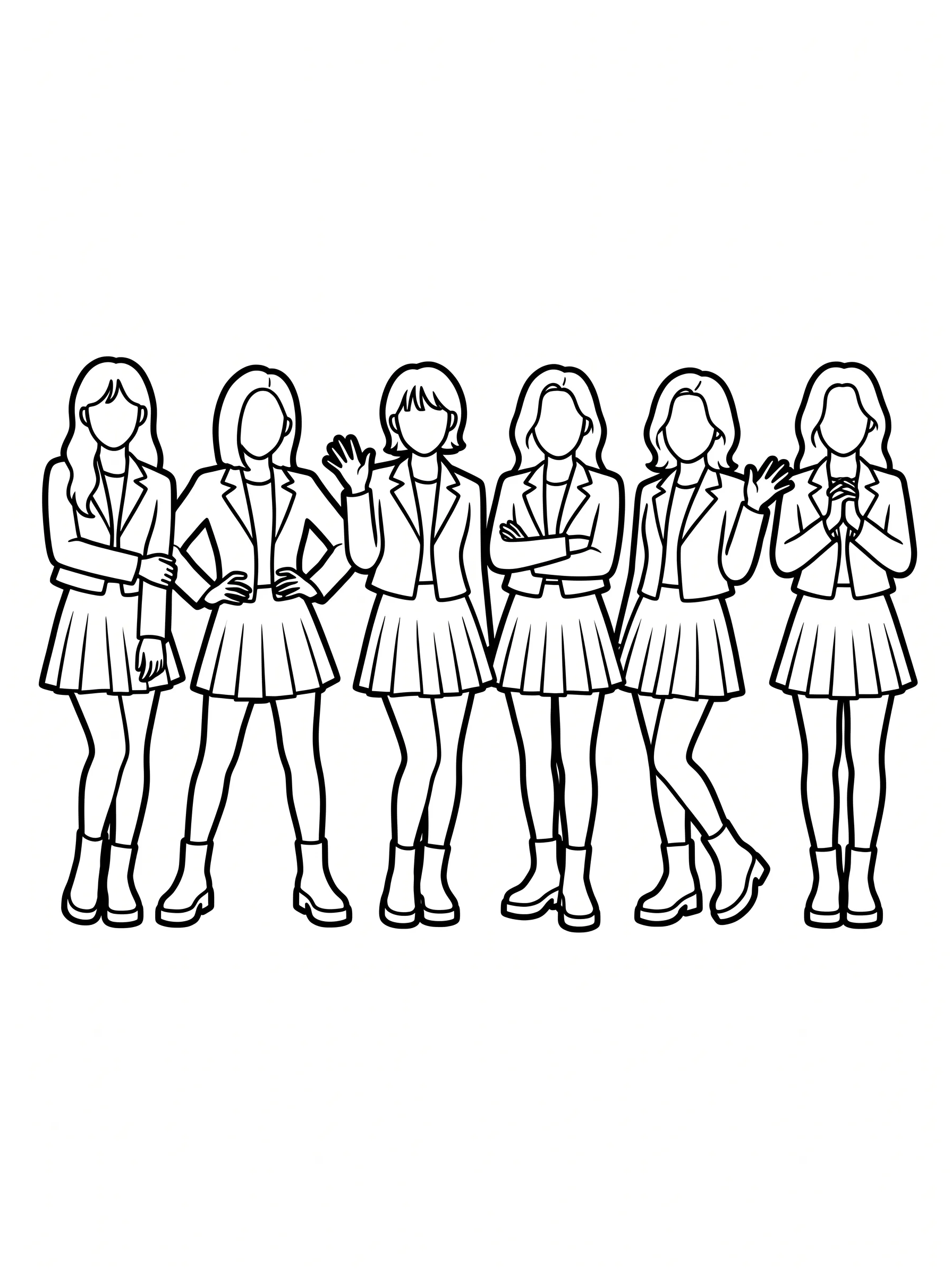 Faceless K-Pop Idols printable