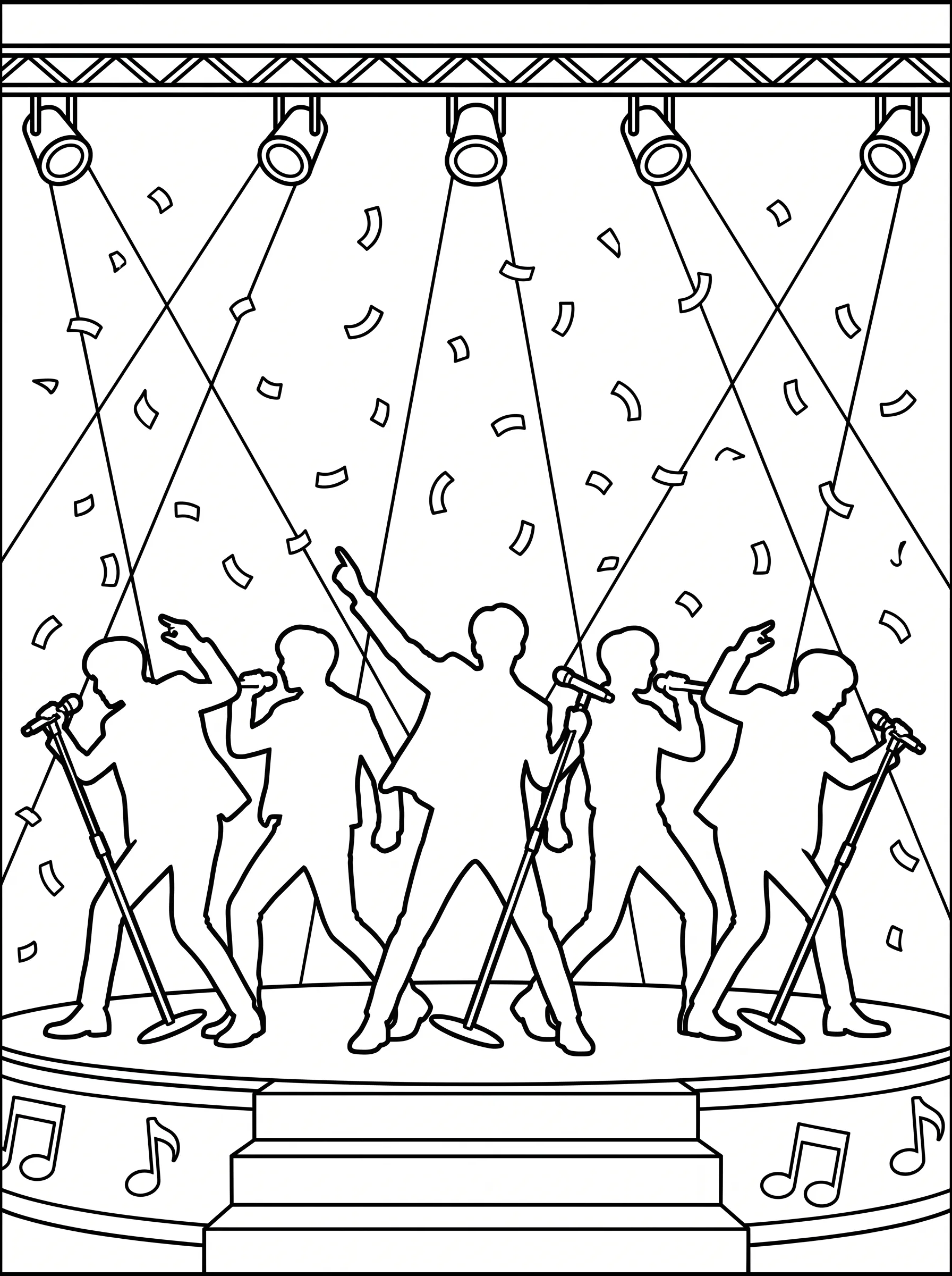 Katseye Group Silhouette Performance 1 printable