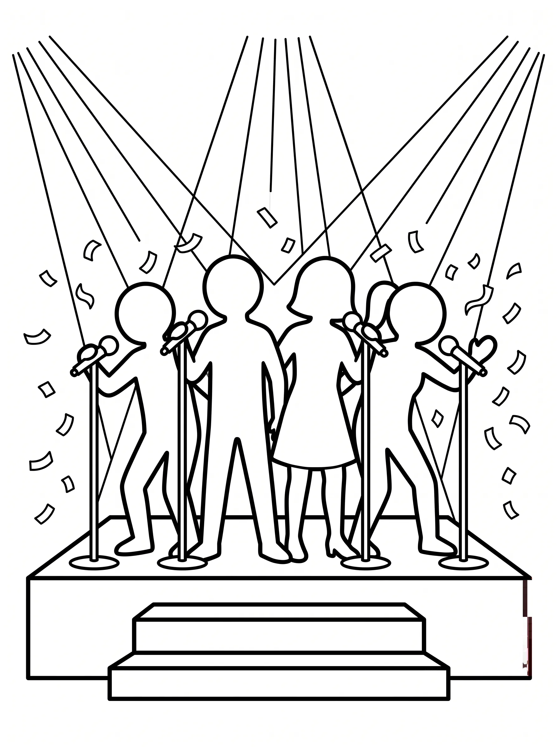 Katseye Group Silhouette Performance 2 printable