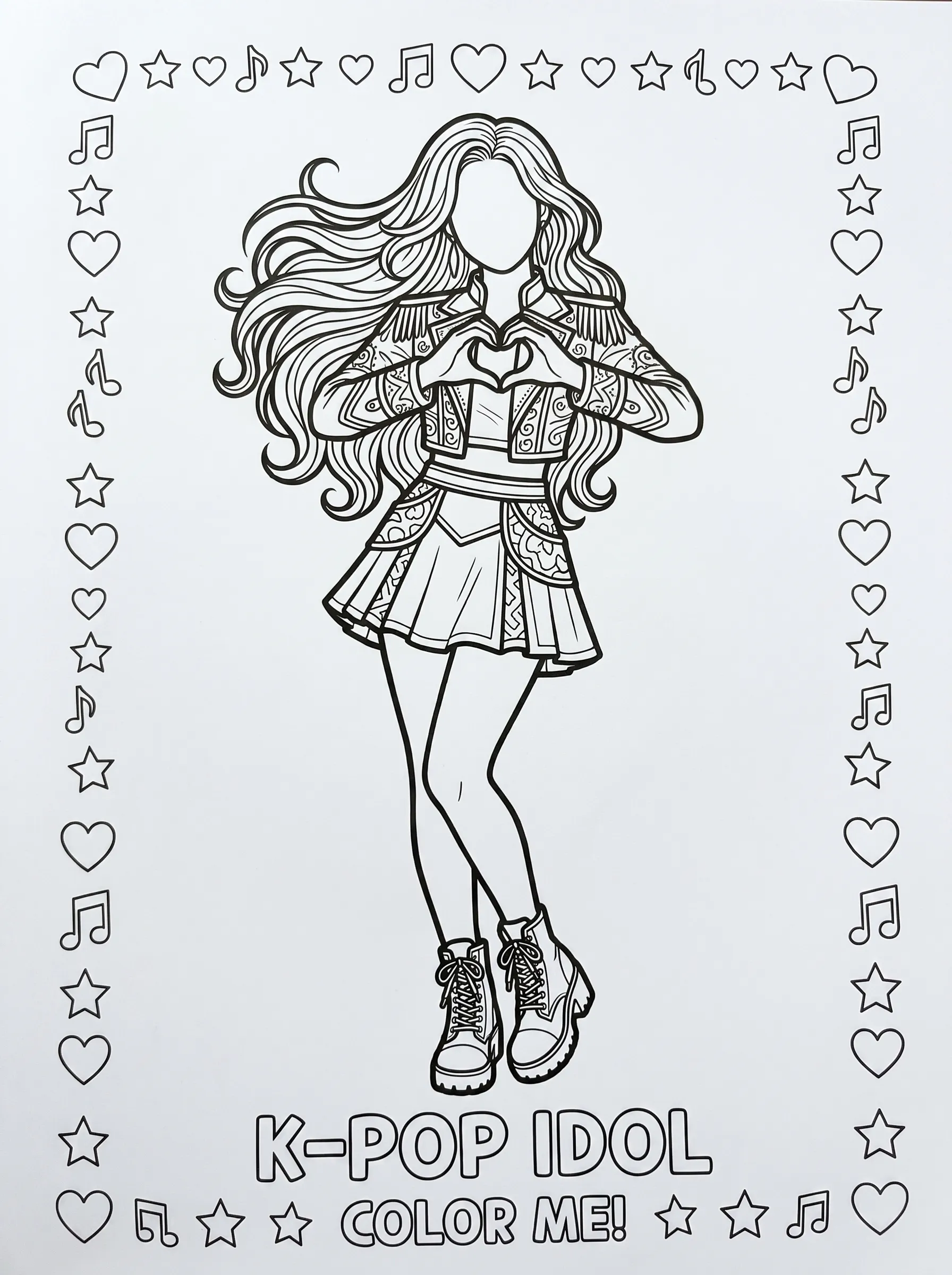 Katseye Idol Heart Pose printable