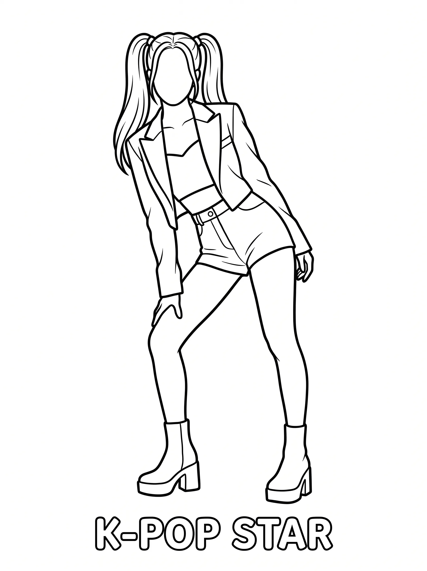 Katseye Idol Leaning Pose printable