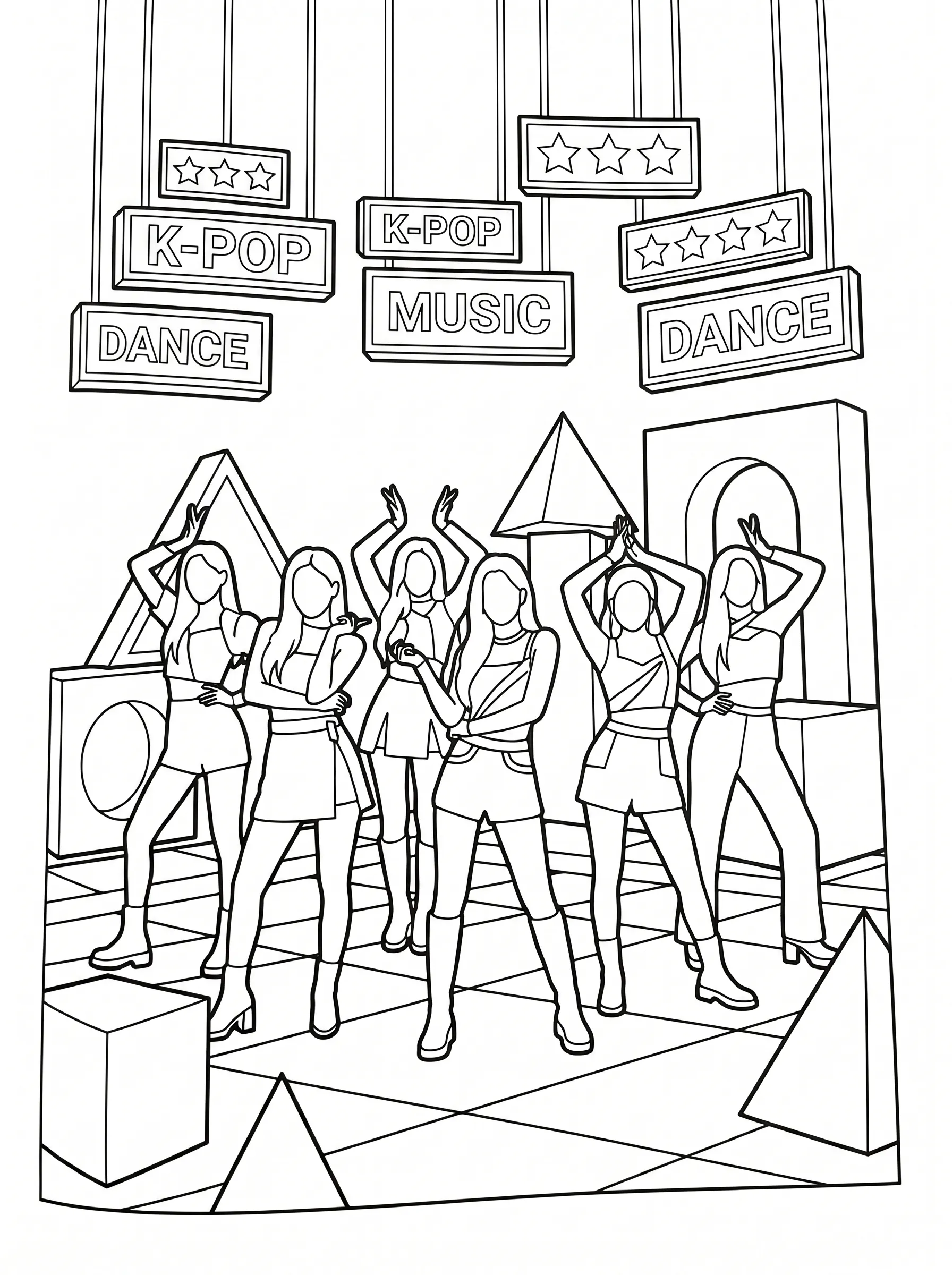 Katseye Idols on Music Set printable