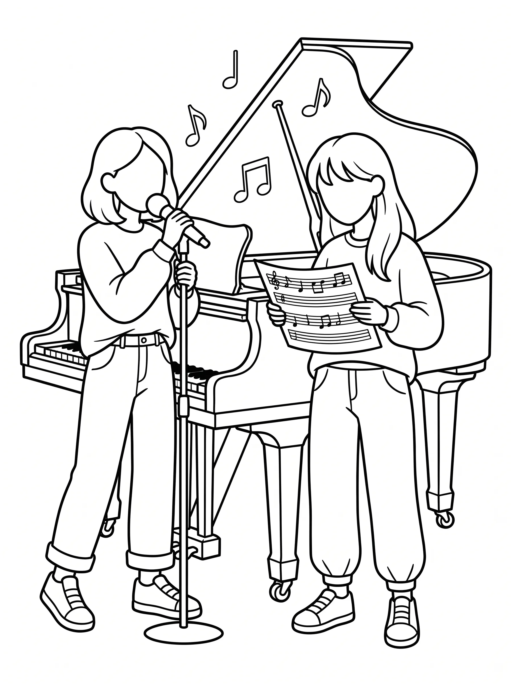 Two Idols Vocal Lesson with Piano printable