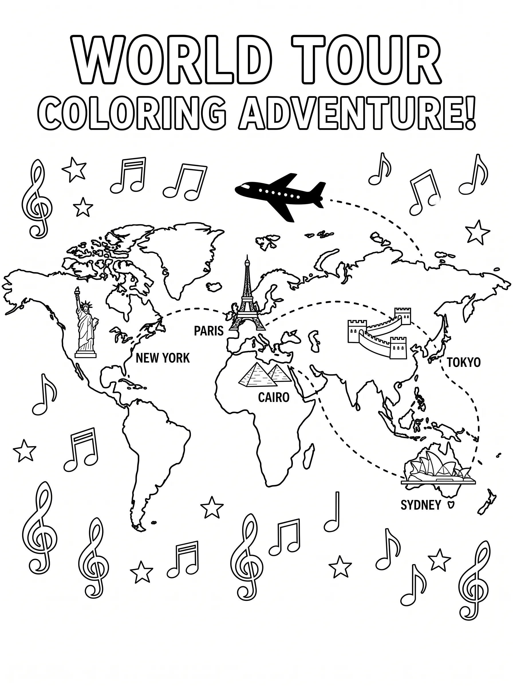 Katseye World Tour Map printable