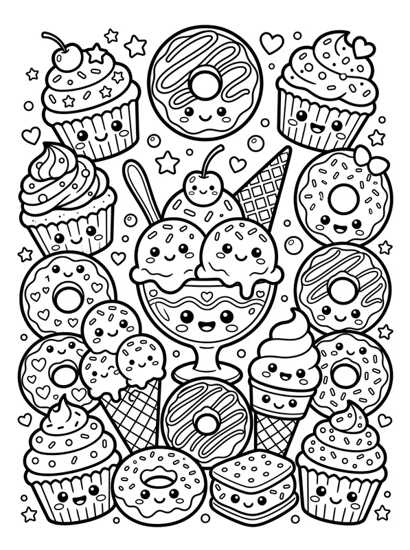 Kawaii Desserts printable