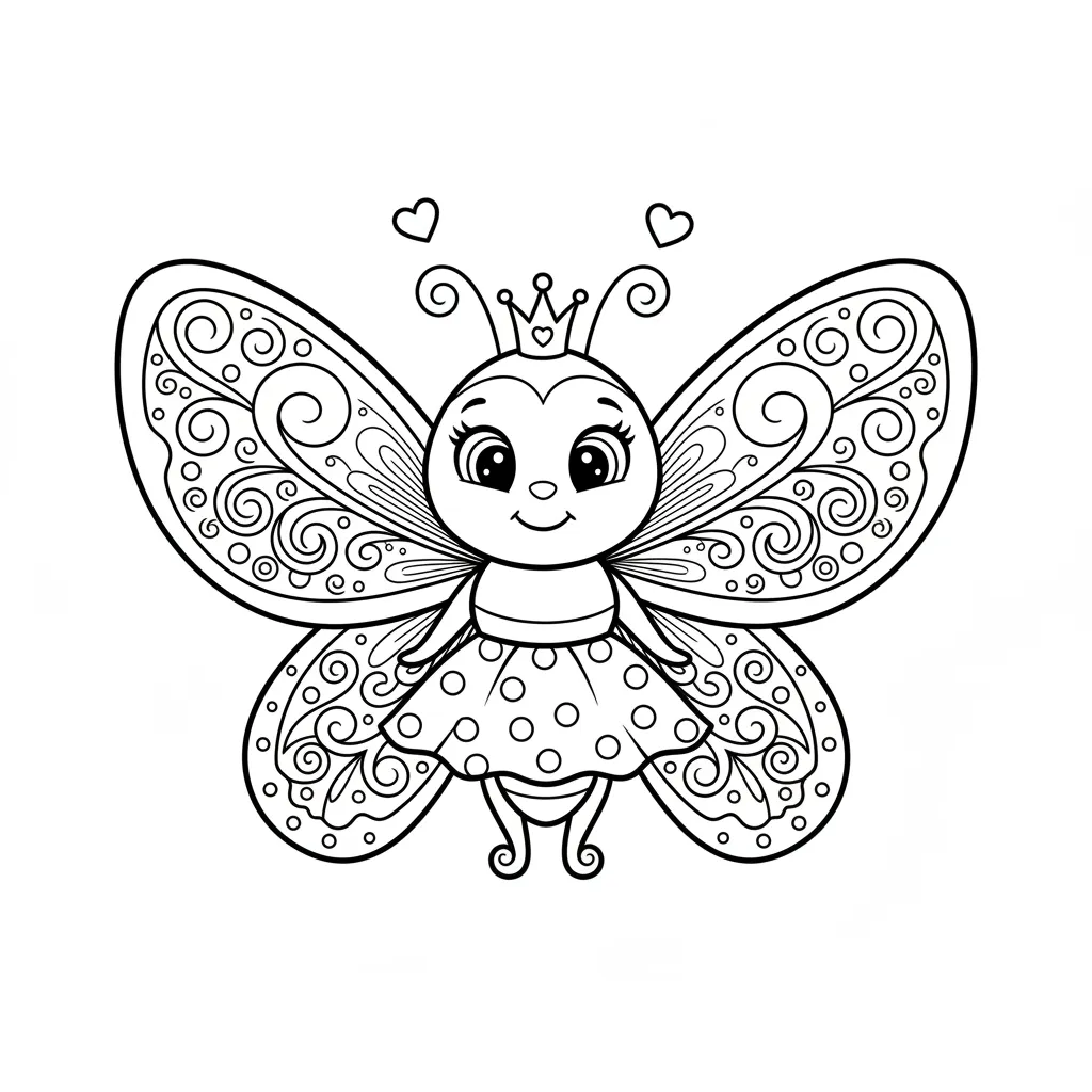 Lady Butterfly printable