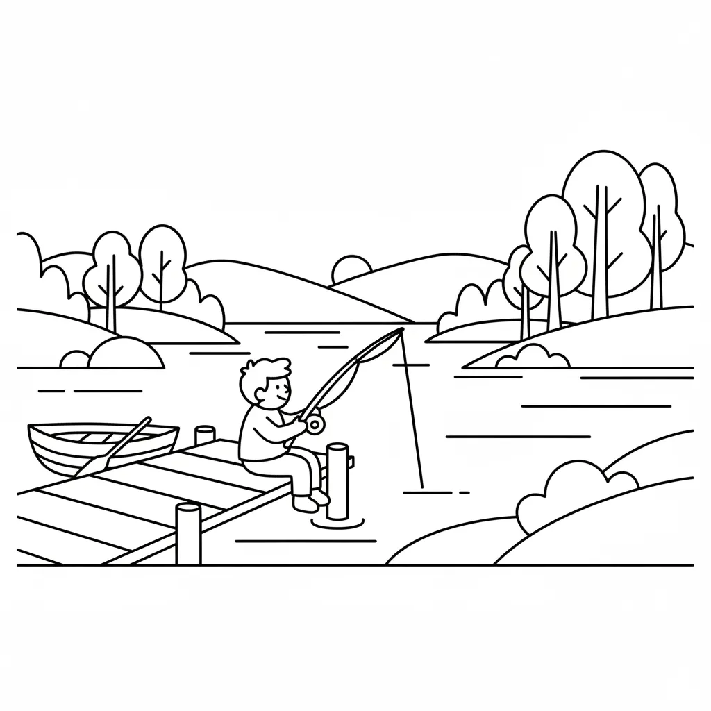 Lakeside Dock printable