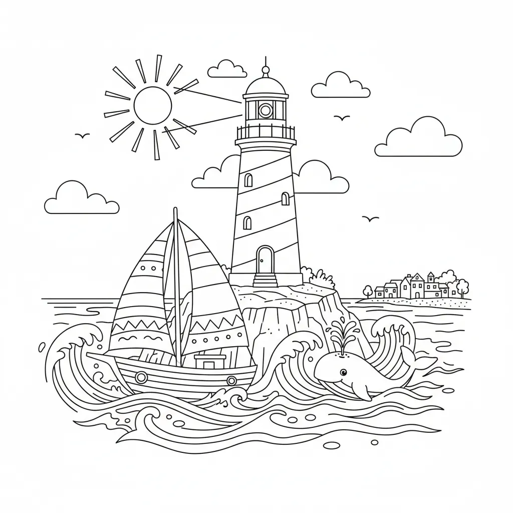 Lighthouse printable