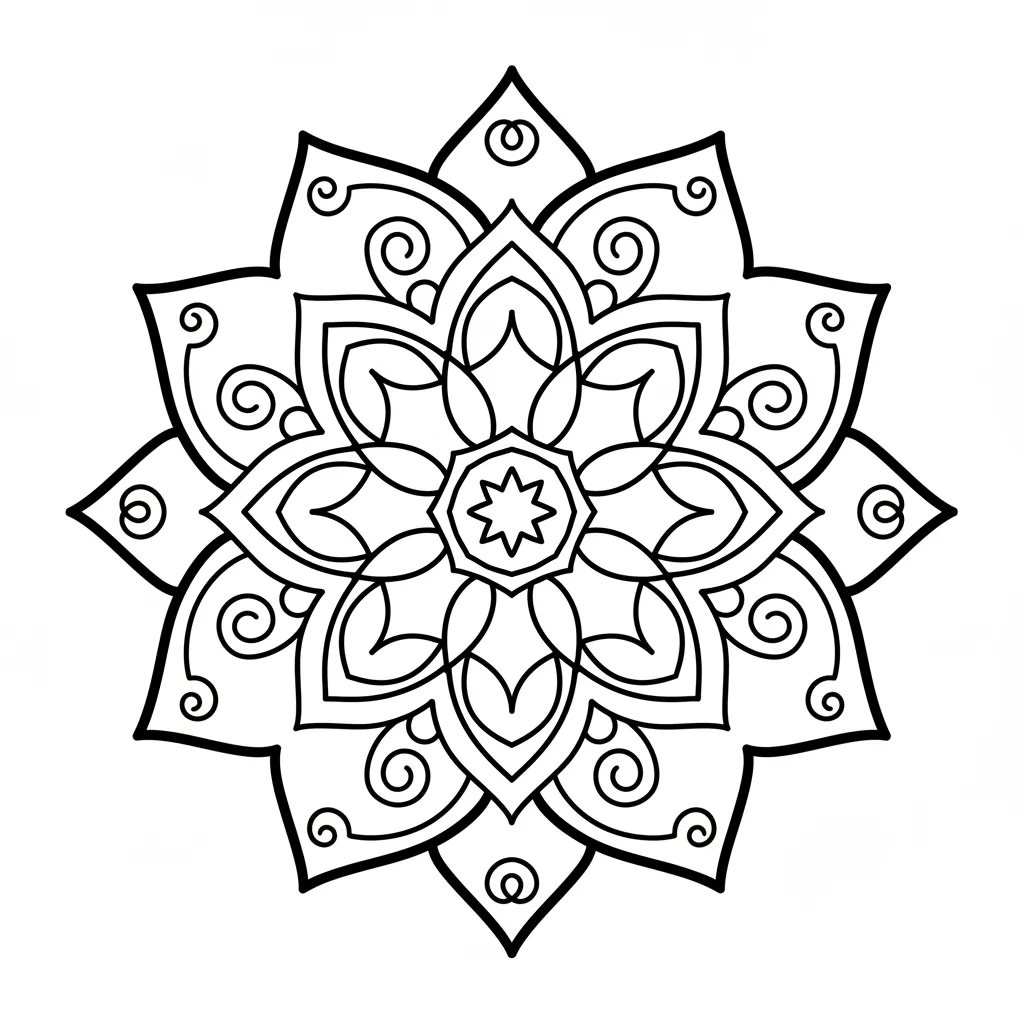 Lotus Mandala printable