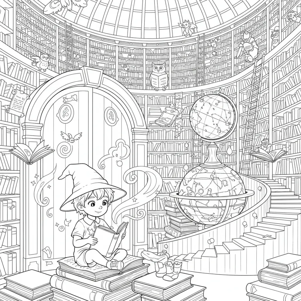 Magical Library printable