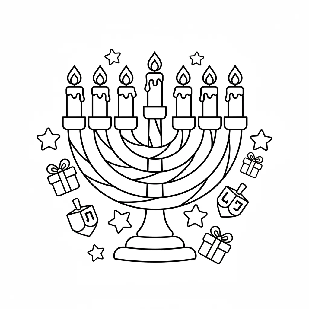 Menorah printable
