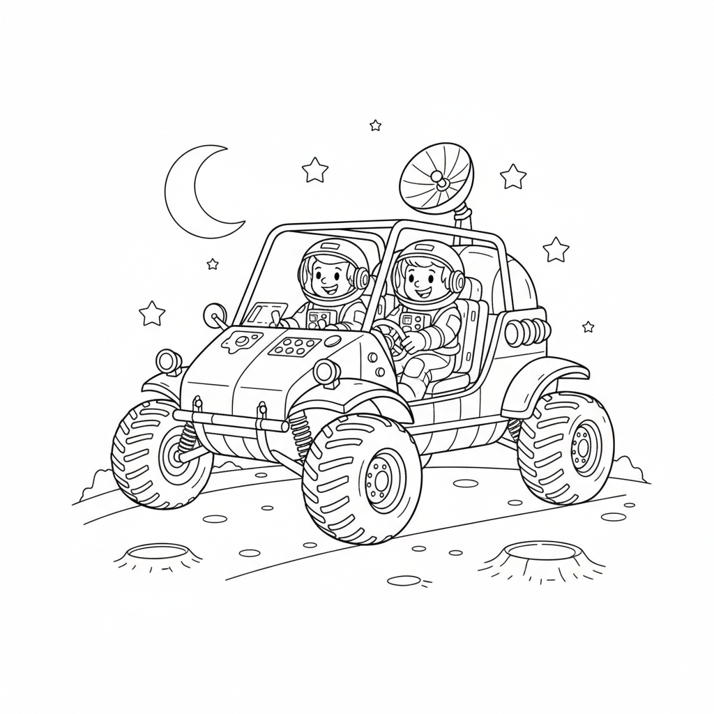 Moon Buggy coloring page
