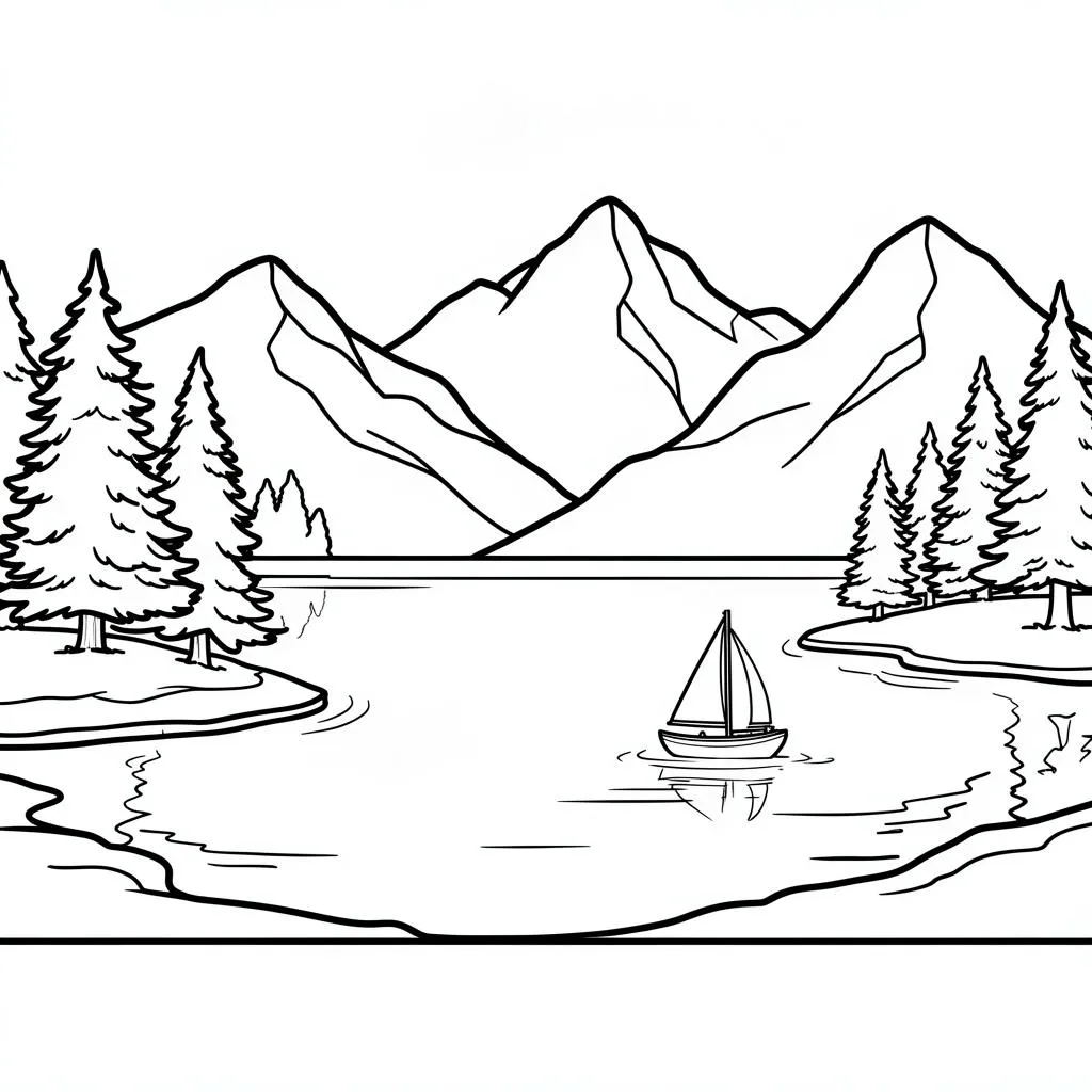 Mountain Lake printable