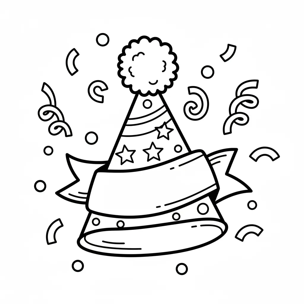 New Year Hat printable