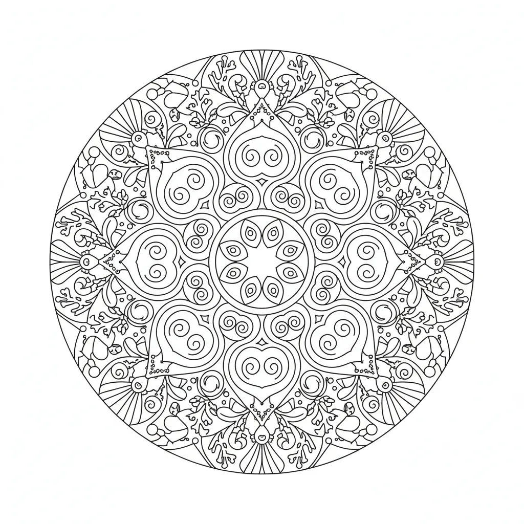 Ocean Mandala printable