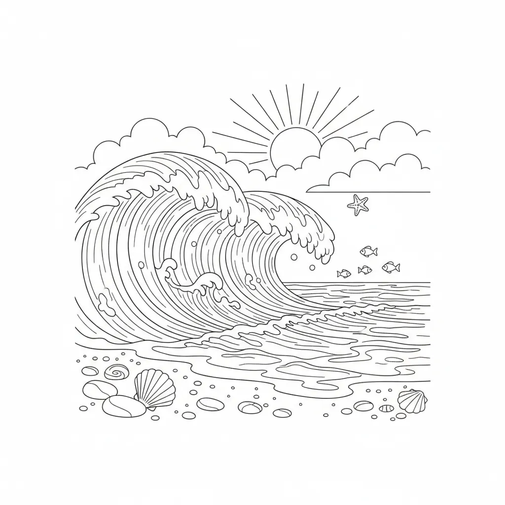 Ocean Waves printable