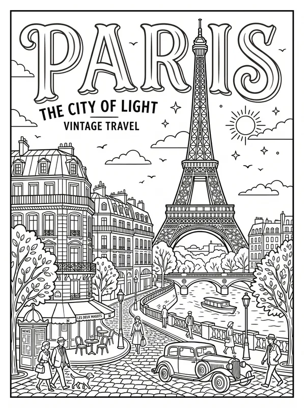 Paris — Eiffel Tower printable