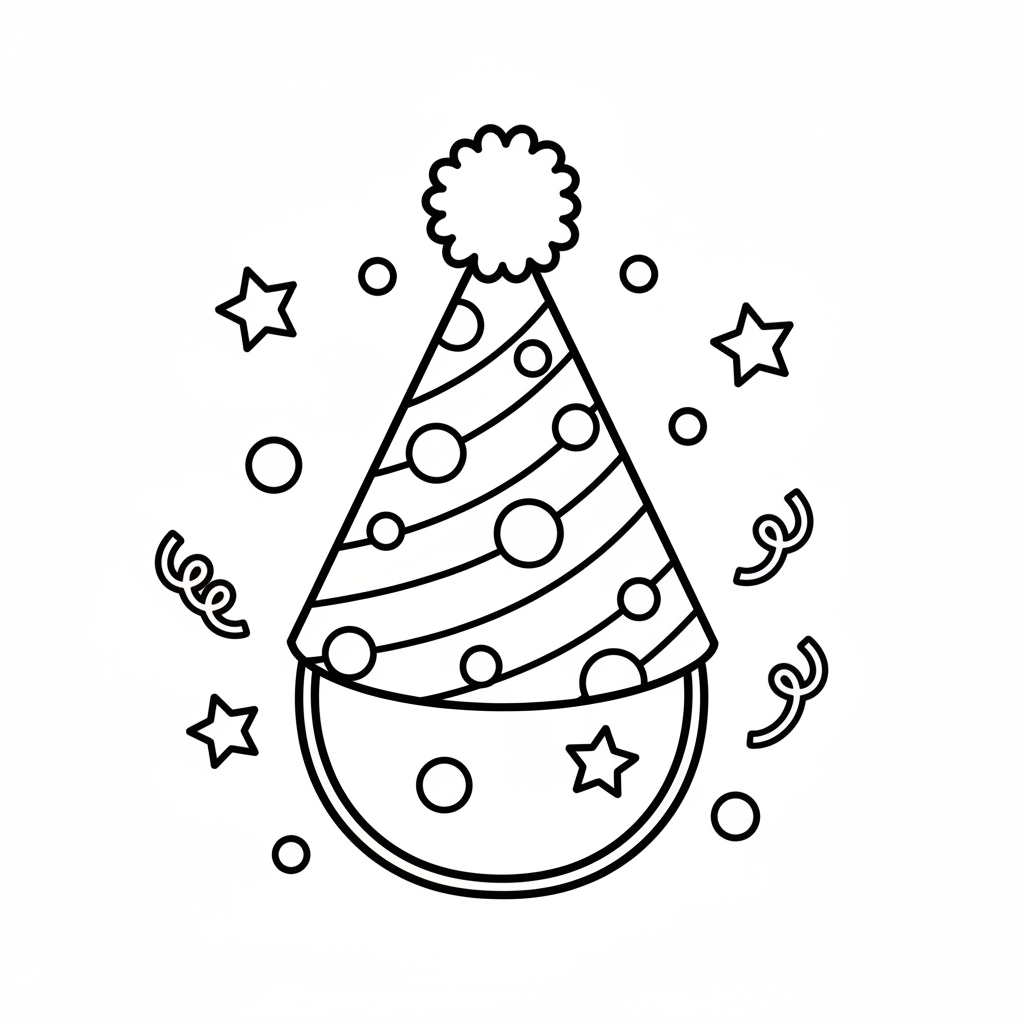 Party Hat coloring page