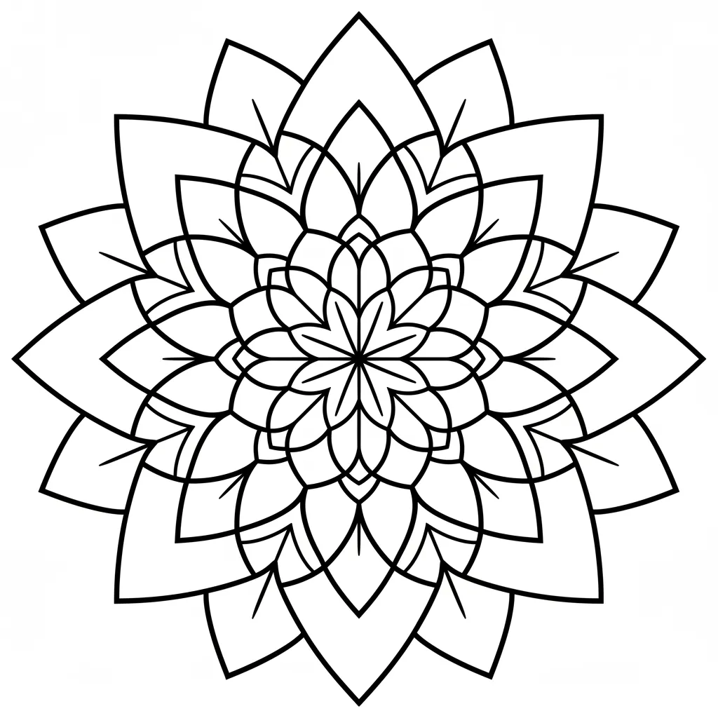 Petal Mandala printable
