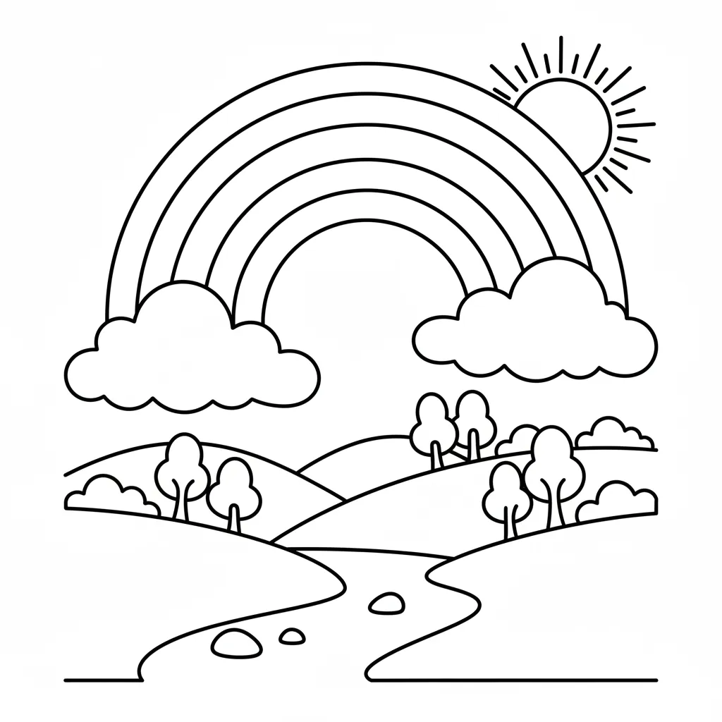 Rainbow Sky printable